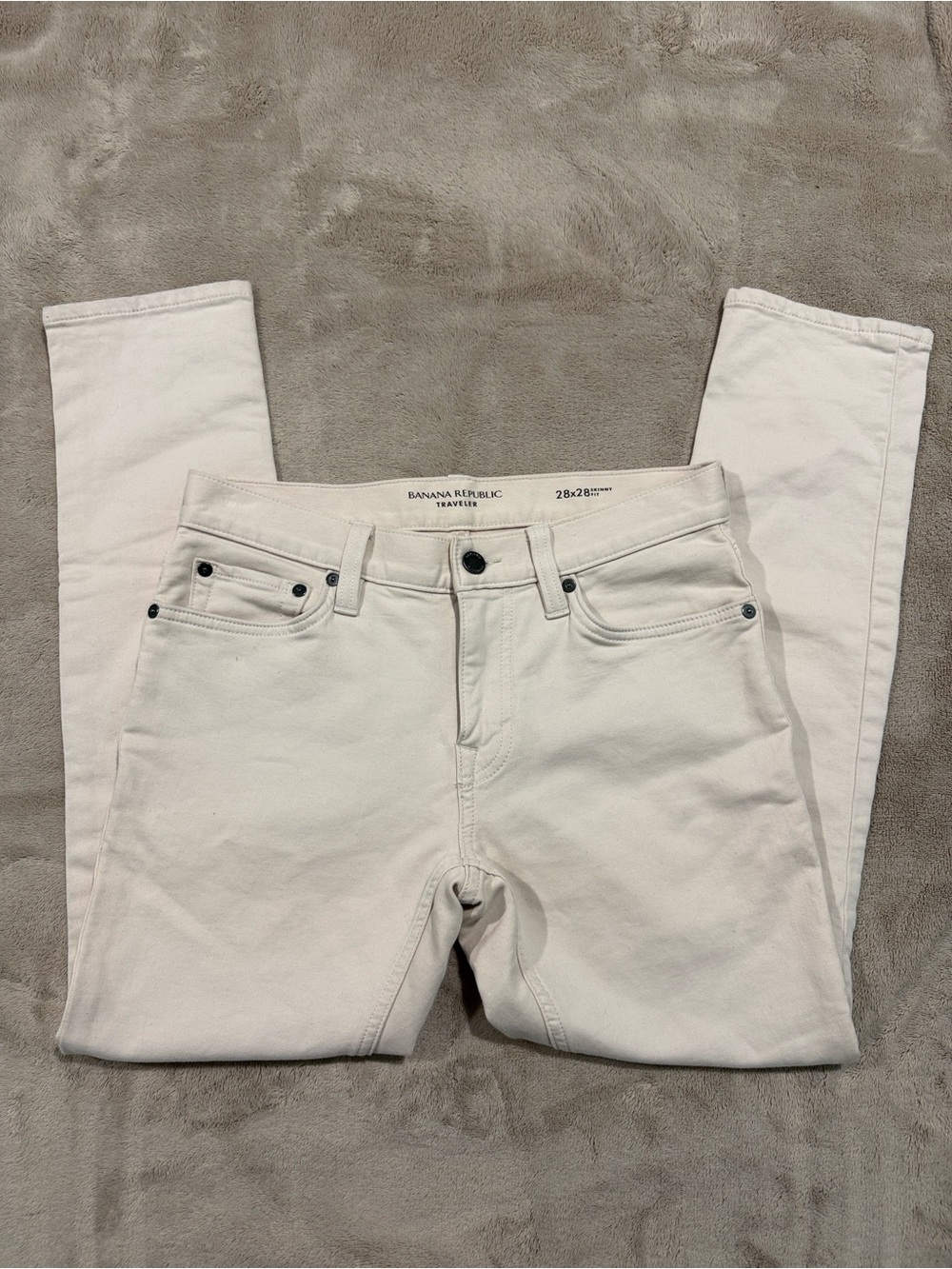Banana Republic Men's Slim Jeans - Off White